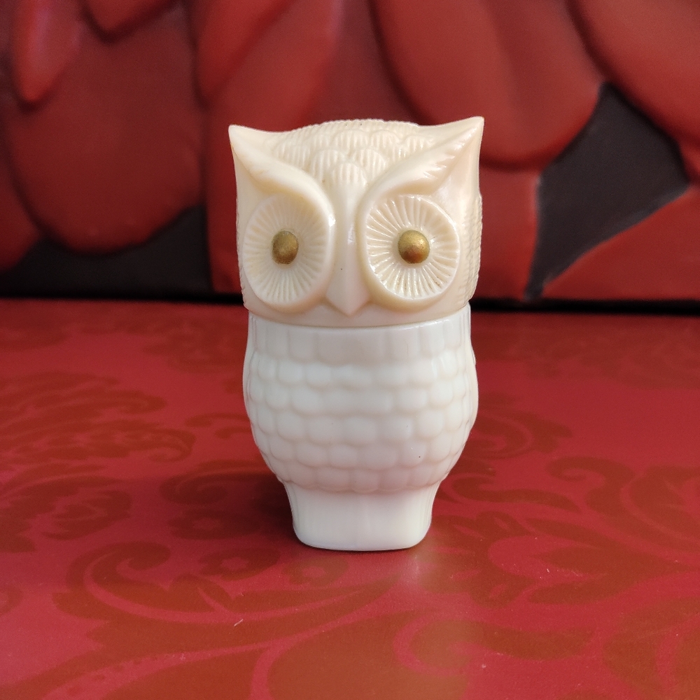 Vintage AVON Owl Cream Decanter